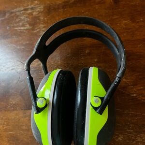 3M Peltor X4ABlack and Green Noise-Cancelling Headphones